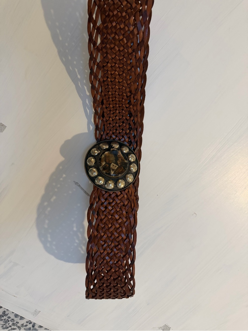 Morrocan leather belt boho style size L - Picture 6 of 11